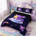 thumbnail image 2 of Manfei Colorful Axolotl Full Size Comforter Sets,Kawaii Animal Bedding Comforter Set,Black Reversible,3-Piece,1 Comforter and 2 Pillowcases, 2 of 7