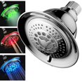 thumbnail image 2 of DreamSpa All Chrome Water Temperature Controlled Color Changing 5-Setting LED Shower-Head by Top Brand Manufacturer! Color of LED lights changes automatically according to water temperature, 2 of 5
