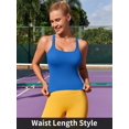 thumbnail image 4 of Camiseta sin mangas ATTRACO acanalada con sujetador deportivo para mujer azul XL, 4 of 9