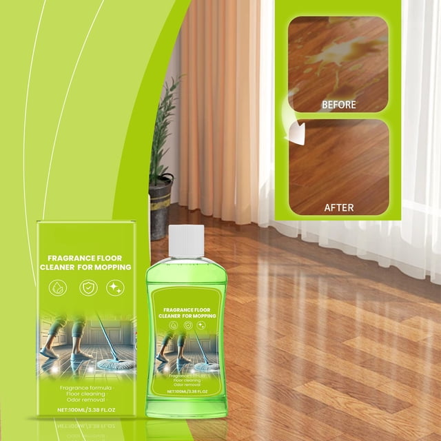Concentrado de limpiador de suelos de 100 ml - Seguro para madera dura, azulejos y laminados - Elimina manchas y olores - Fórmula de secado rápido para uso doméstico