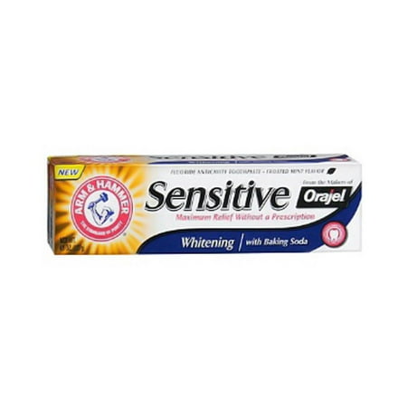 Bras et de blanchiment Marteau Sensitive Toothpaste Avec Orajel - 4.5 Oz, 3 Pack