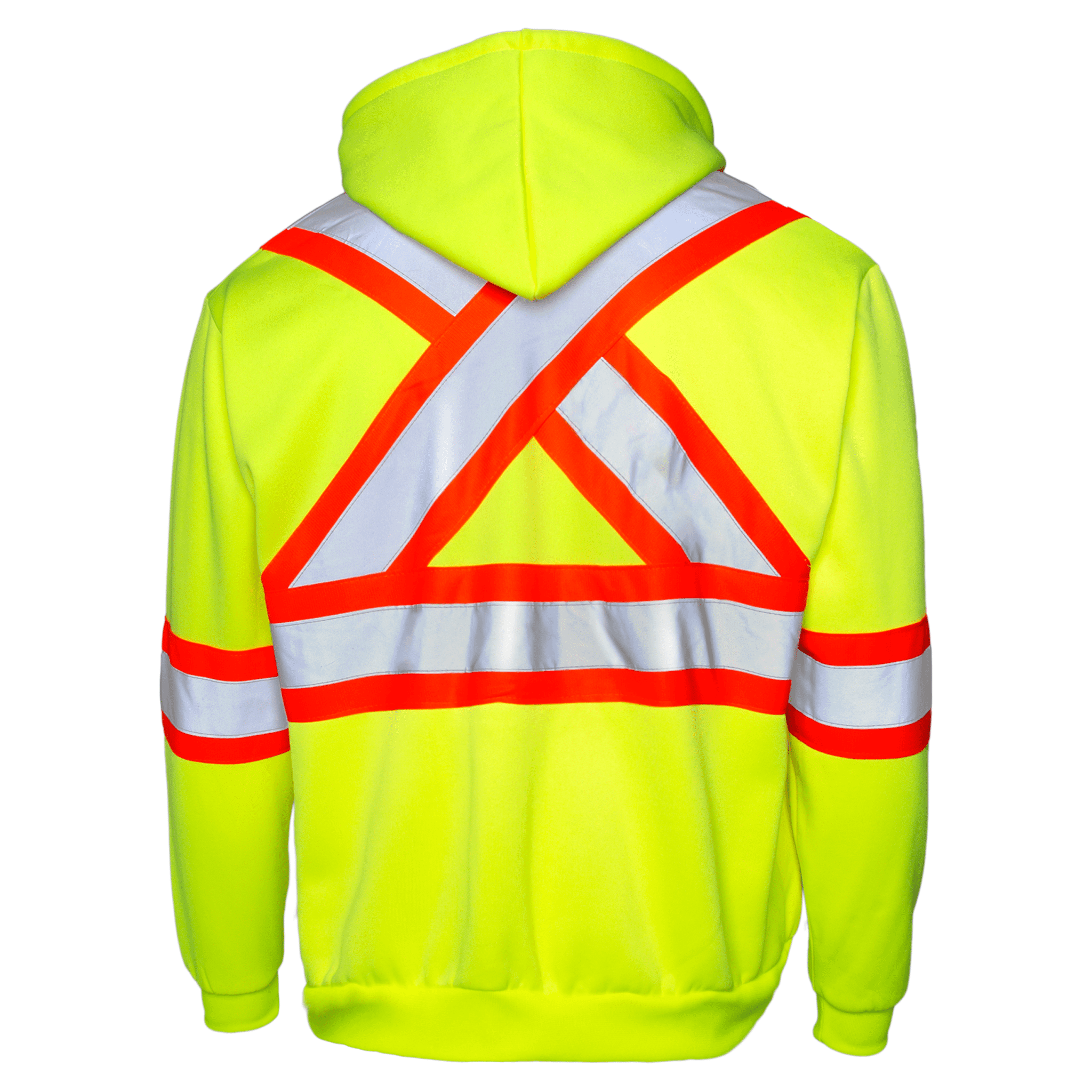 JORESTECH Hi-Vis Safety Full-Zip Hoodie, Two-Toned, ANSI Class (Yellow,  XL)