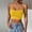 Yellow, variant on BUIGTTKLOP Tank Tops for Women Adjustable Spaghetti Straps Sleeveless Camisole Shirts Sqaure Neck Going out Crop Tops
