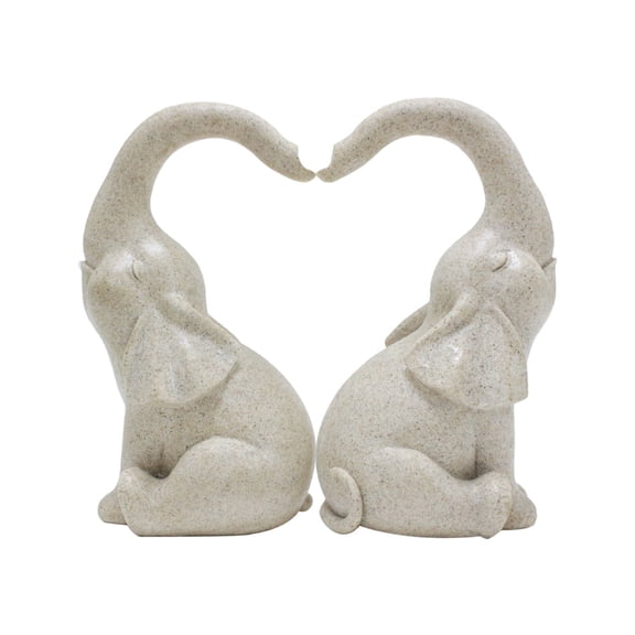 Yammee Love Elephant Statue Set for Garden Decoration and Home Ornamentation Symbolizing Beautiful Love Yard Display SculpturE