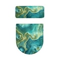 thumbnail image 5 of SEANATIVE Green Marble Print Toilet Seat Covers for Bathroom Set of 2 Toilet Tank Lid Covers Stays in Place Bath Room Bowl Lids Protection Keep Dust Stain Off Toilet Lid Cushion & Tank Mat, 5 of 7