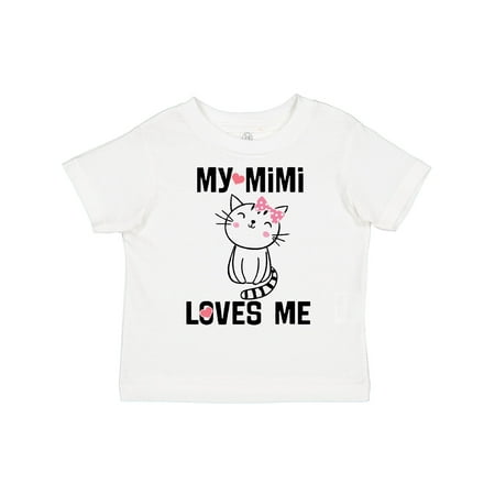 

Inktastic Mimi Loves Me Grandchild Girls Gift Toddler Toddler Girl T-Shirt