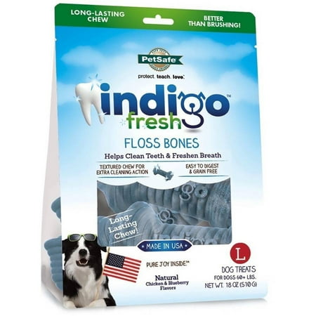 Petsafe Indigo Fresh Floss Bones, Large, 18 oz