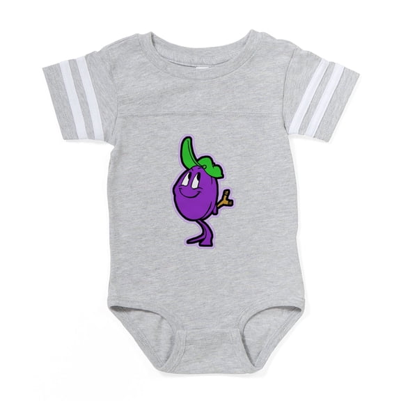 CafePress - Happy Plum - Cute Infant Baby Football Bodysuit