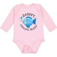 thumbnail image 3 of Inktastic Daddy's Fishing Buddy with Cute Blue Fish Boys or Girls Long Sleeve Baby Bodysuit, 3 of 5