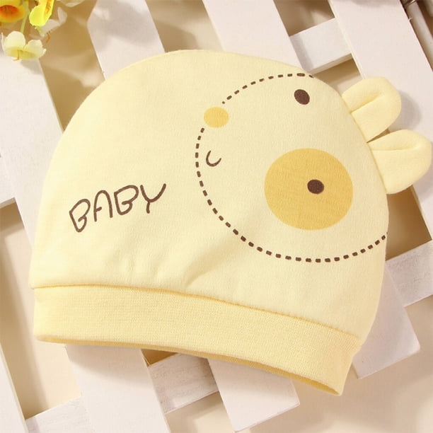 Sombreros de alta calidad para bebé, gorros con estampado de dibujos animados, 100% algodón, accesorios para recién nacidos de 0 a 3 meses
