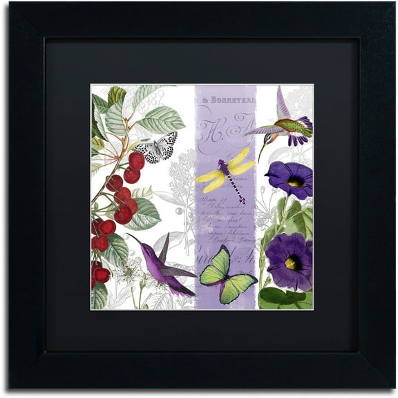 Trademark Fine Art "Cherry Picked I" Canvas Art by Color Bakery Black Matte, Black Frame