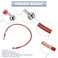 thumbnail image 4 of 65cm 25.59 "Longitud 10mm ID Motocicleta Línea de freno hidráulico Tubo de manguera de aceite 28 ° 0 ° Cable trenzado de acero inoxidable para ATV Motocross Sport Bikes Rojo, 4 of 9