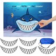 thumbnail image 2 of CocoHut Shark Party Supplies, Pin The Teeth on The Shark, Shark Party Games, 15 dientes pa CocoHut CocoHut, 2 of 2