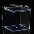 thumbnail image 3 of Clear Acrylic Storage Box Container Candy clips jewelry Snack Boxes Stackable for Home 8.5cmx8.5cmx8.5cm, 3 of 8