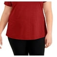 thumbnail image 3 of ID Ideology Plus Size Rapidry V Neck Performance T-Shirt Licorice Red 1X, 3 of 3