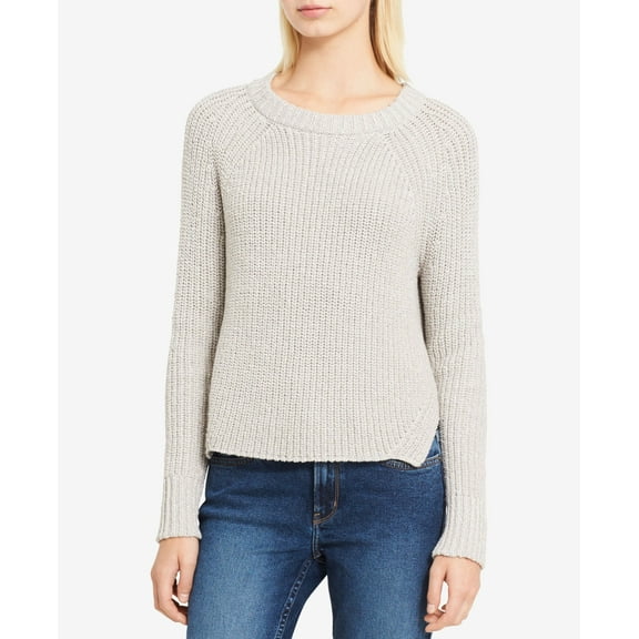 Calvin Klein Jeans High Low Metallic Detail Sweater Pale Taupe S