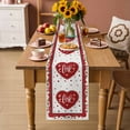 thumbnail image 2 of Red Valentine's Day Table Runner 36 Inches Long Farmhouse Dress Scarves, Love Heart Roses Romantic Dining Tablerunner for Coffee Table/Kitchen Island/Party Décor, Small 13" x 36", 2 of 8