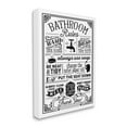 thumbnail image 3 of Stupell Industries Vintage Style Bathroom Rules Diagram List Border Graphic Art Gallery Wrapped Canvas Print Wall Art, Design by Lettered and Lined, 3 of 7