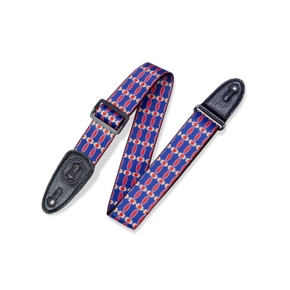 Levy's 2" Print Guitar Strap on Polyester with Garment Leather Ends, MPLL-003