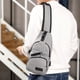 thumbnail image 4 of Sywqhk Bolso De Pecho De Tela Oxford Para Hombre, Con Cremallera, Informal, Cruzado, Para Teléfono, Para Cinturón (Gris) Sywqhk Para estrenar, 4 of 9