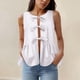 thumbnail image 5 of Chaleco de Verano con Lazo Frontal para Mujer, Sin Mangas, Elegante, para Trabajo de Negocios 4XL, 5 of 6