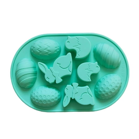 

Hloma Cake Mold Easy Demoulding Heat-resistant Non-stick DIY Rounded Edge 9 Grids Easter Silicone Rabbit Egg Chocolate Mold Kitchen Supplies