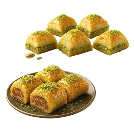 Andy Anand Chocolatier Sugar Free Baklava – Turkish Baklava Pastry With Nuts Delicious Edible Gift Box with Pistachio Walnut & Hazelnut Gourmet Assorted Flavor Snack Box (26 Pcs 8.8 Oz)
