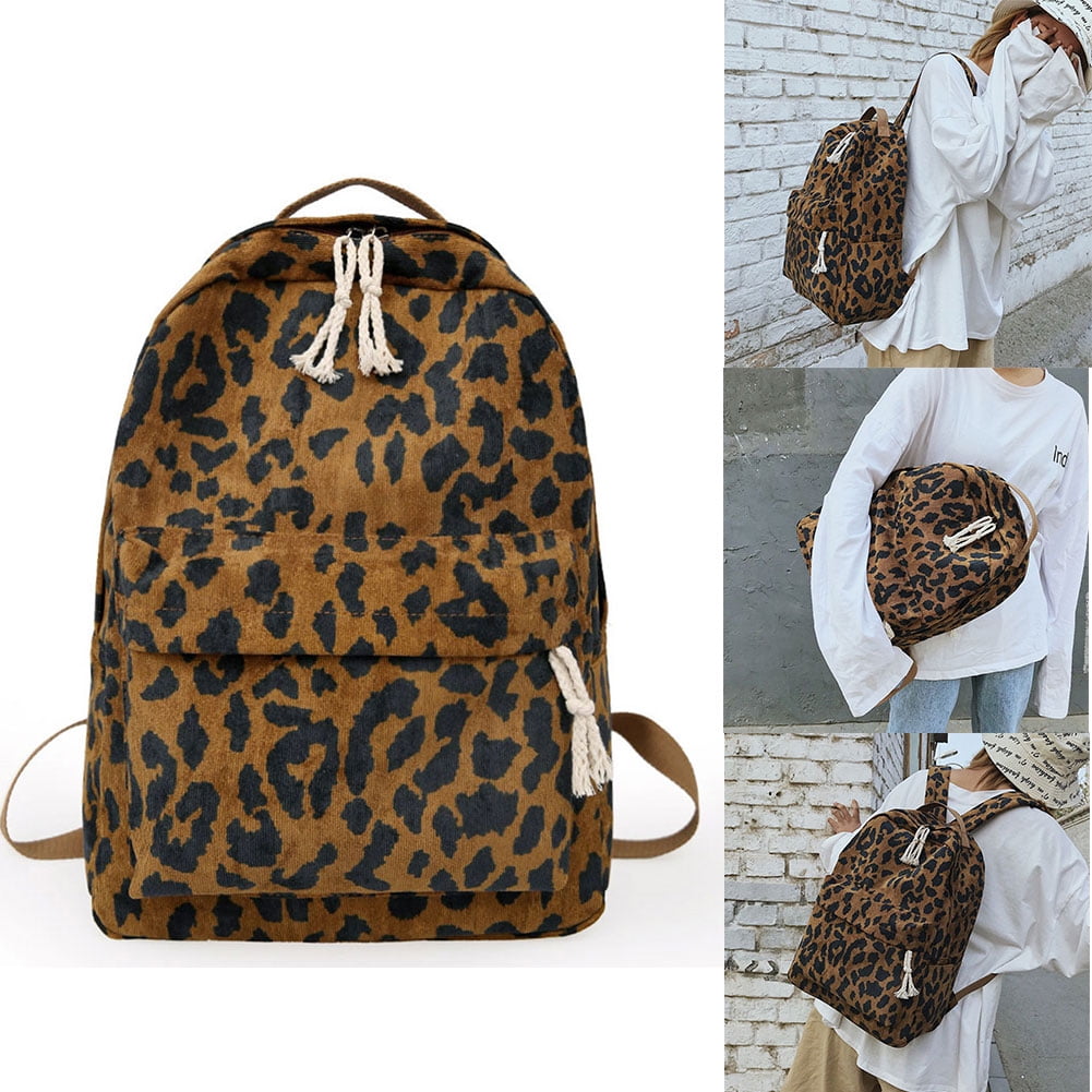 Girls leopard backpack hot sale