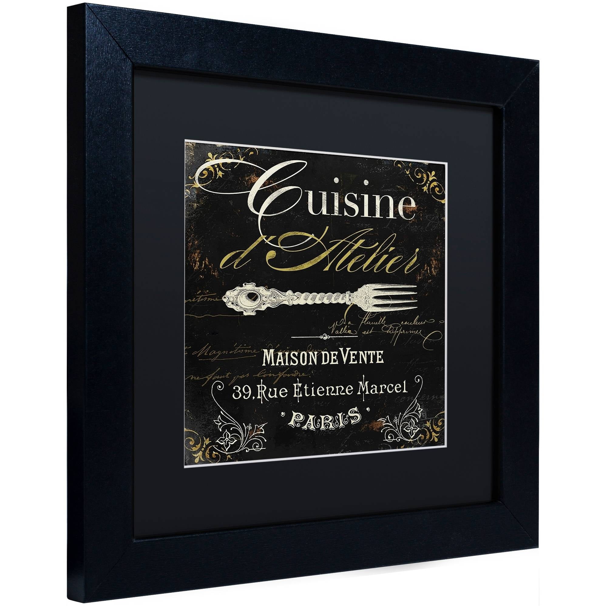 Trademark Fine Art "La Cuisine I" Canvas Art by Color Bakery Black Matte, Black Frame