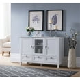 thumbnail image 2 of Pilaster Designs Newport Wood Sideboard Buffet Console Table in White, 2 of 4