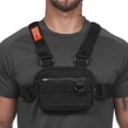 thumbnail image 3 of Bolsos de hombro tácticos para hombre y mujer, bolso de pecho rígido, estilo hip hop, bolsos deportivos, riñonera con bolsillo en el pecho., 3 of 5
