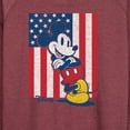 thumbnail image 3 of Disney - Americana - Mickey Vertical American Flag - Women's Lightweight French Terry Long Sleeve Shirt, 3 of 5