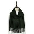 thumbnail image 3 of RIIQIICHY Army Green Pashmina Winter Scarf for Women Shawl Wrap for Dresses Wedding Shawl for Bridesmaids, 3 of 7