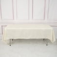 thumbnail image 2 of BalsaCircle Ivory 60" x 102" Accordion Crinkle Taffeta Rectangular Tablecloth Reception, 2 of 8