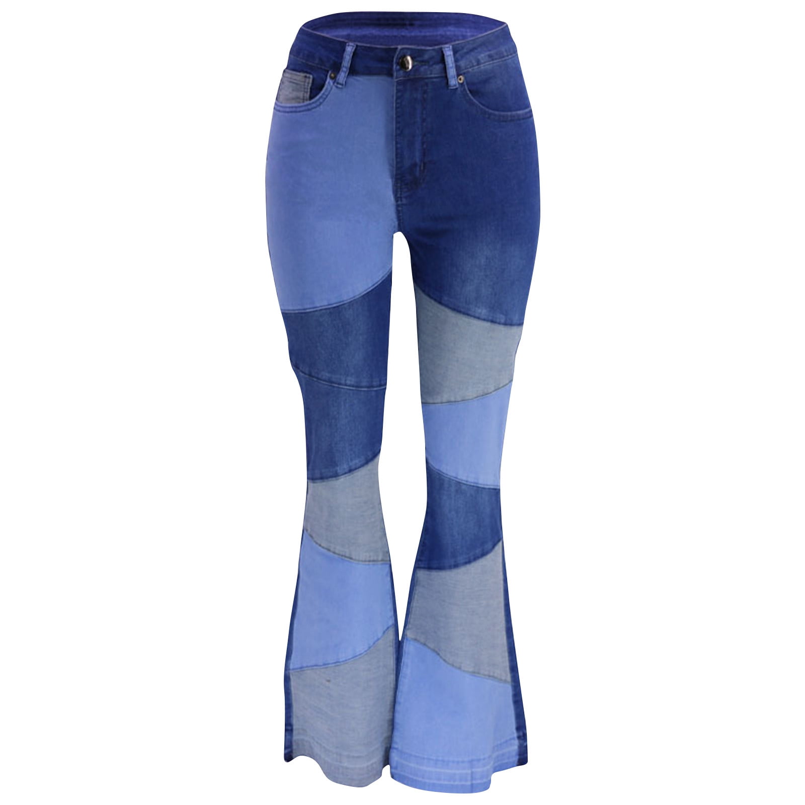 XFLWAM Bell Bottom Jeans for Women High Waisted Ripped Stretch
