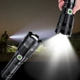 thumbnail image 1 of Danhjin Rechargeable Lighting Flashlight Outdoor Strong Light Searchlight Aluminum Alloy Water-proof Telescopic Focusing Flashlight Gardening Tools, 1 of 9