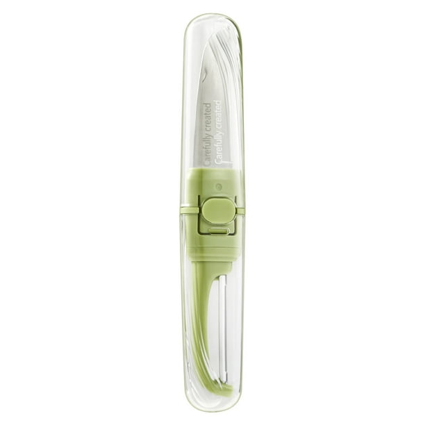 Cuchillo para Frutas, Pelador, Raspador, Plegable, Multifuncional, de Doble Cabezal, 2 En 1, Portátil, para El Hogar