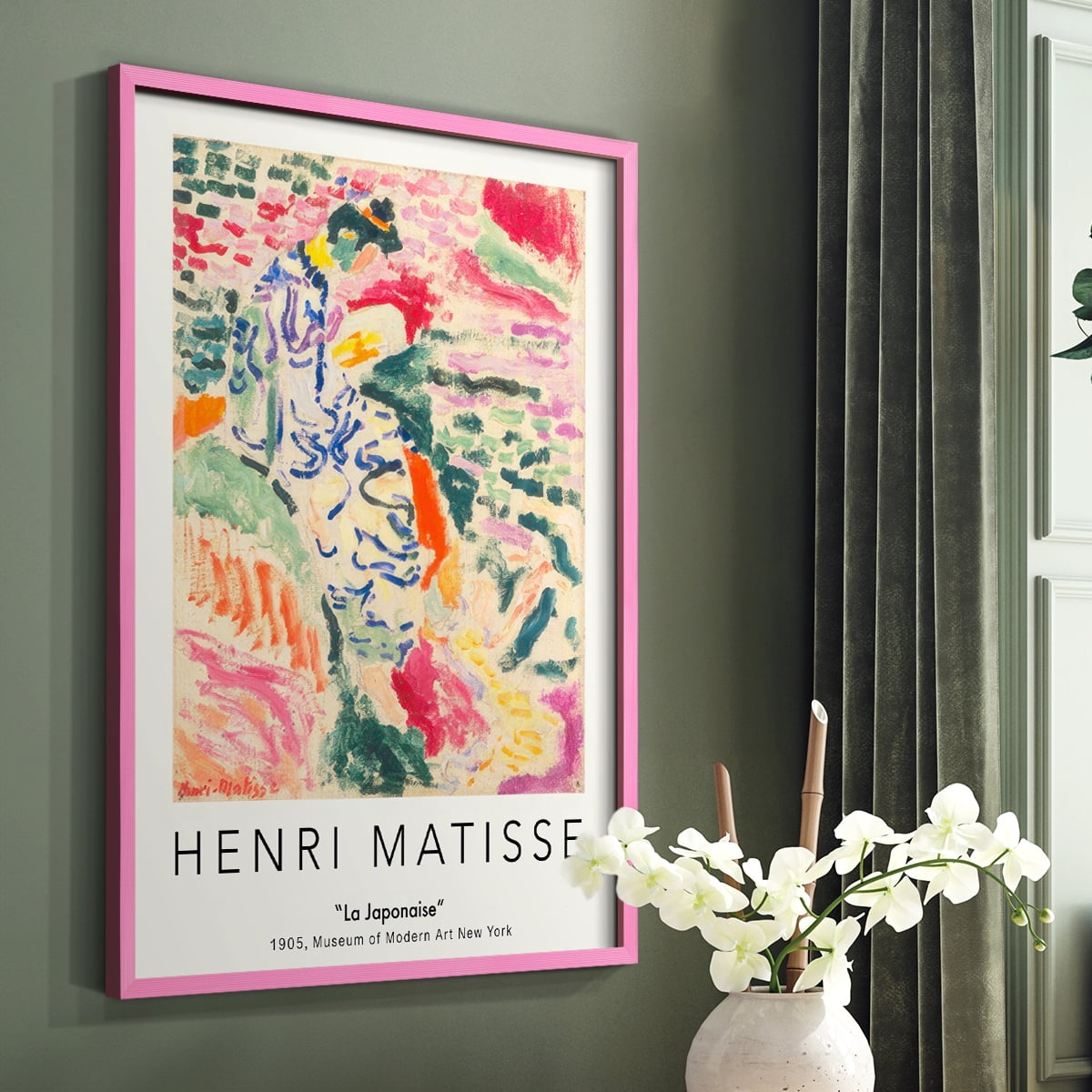 Matisse CLXXXI Framed Print in Pink Solid Wood 8 x 10 Framed Print