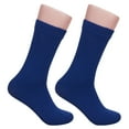 thumbnail image 7 of 4 Pairs Royal Blue Non Skid Hospital, Yoga, Pilates, Gripper Slipper Socks Men's or Women Mid Calf Size XXL, 7 of 7