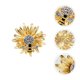 thumbnail image 5 of 1 broche creativo de abeja y margarita, accesorios simples de ramillete de todo fósforo (dorado), 5 of 6