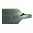 thumbnail image 1 of Eagle Cutting Board, Majestic Creature Flying Above Clouds Liberty Democracy and Freedom, Decorative Tempered Glass Cutting and Serving Board, Wine Bottle Shape, Pale Yellow Pale Grey, by Ambesonne, 1 of 1