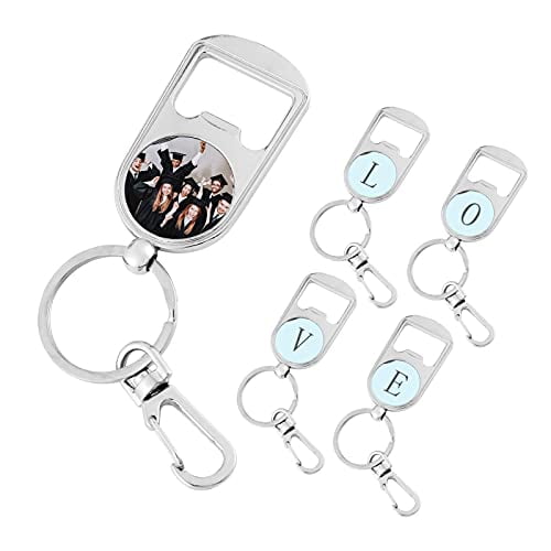 Collage Custom Bottle Cap Sublimation blank bottle opener key chain