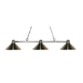 thumbnail image 1 of 3 Light Island, Billiard Light With Brushed Nickel Metal Shades, 1 of 1