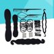 thumbnail image 5 of Kit de peinado para peluquería, pinzas para el cabello, almohadillas para peinar, esponja, moño, pinza para el cabello tipo dona, accesorio, herramienta, 5 of 7