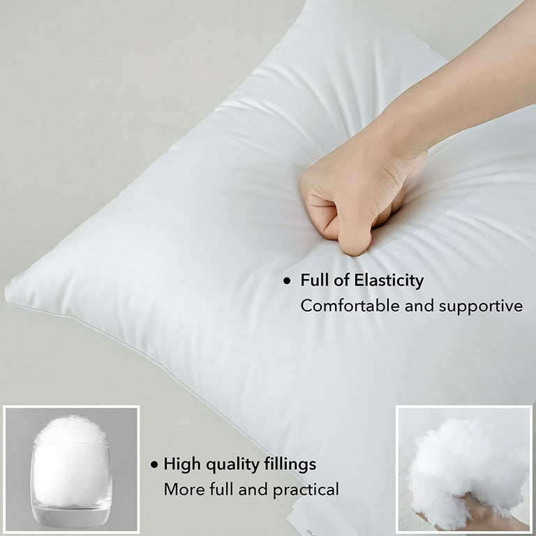 UTOPIA Bedding Pack of 2 Super Soft12x20 Pillow Inserts Cotton Blend Throw  Couch