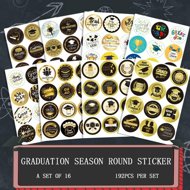 WHEANG Stickers Graduation Season Stickers Round Stickers Gift Stickers