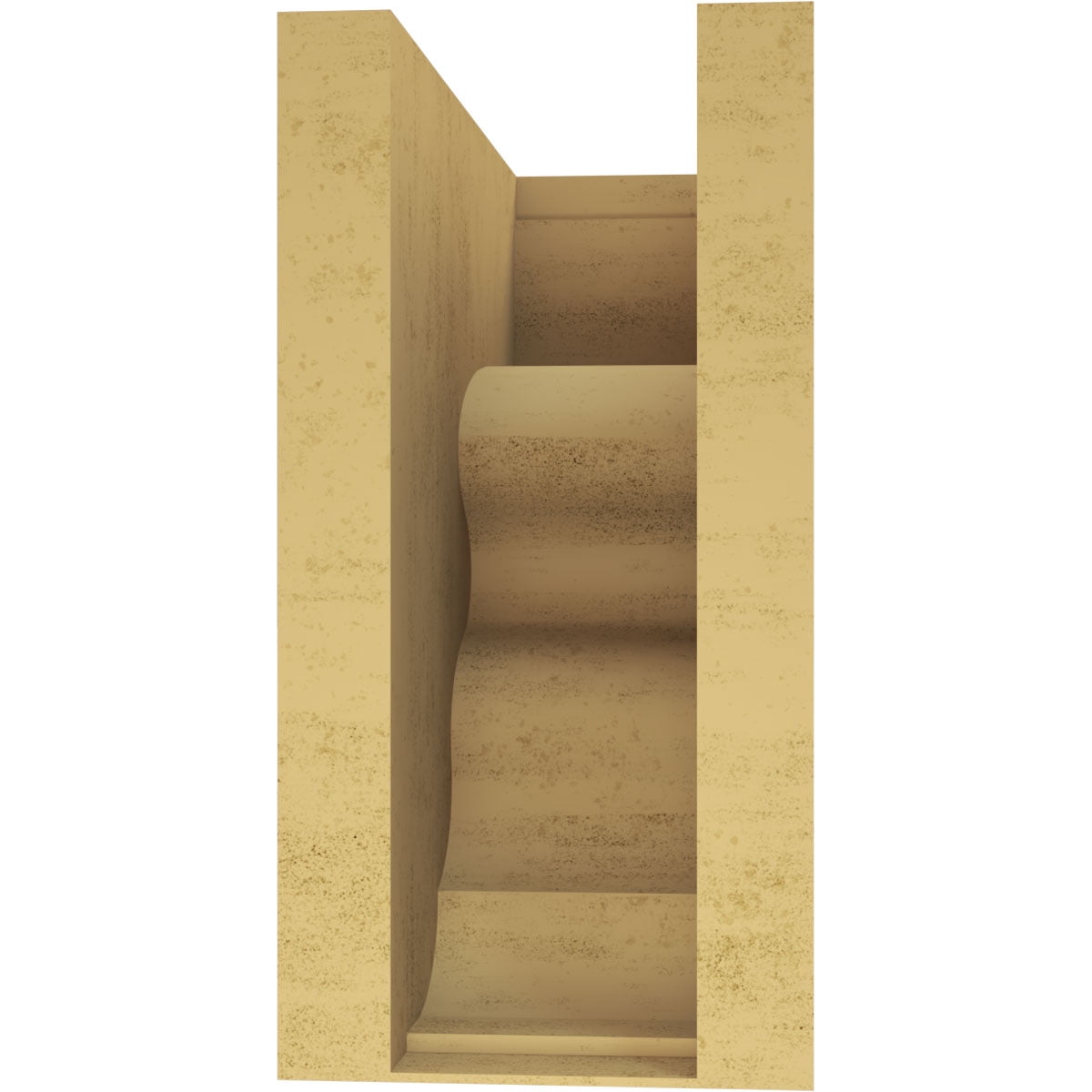7"W x 14"D x 14"H Classic Highland Rough Cedar Woodgrain TimberThane Corbel, Primed Tan