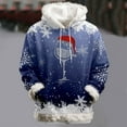 thumbnail image 4 of Christmas Hoodies for Women 2025 Long Sleeve Snowflake Graphic Hooded Sweatshirt with Pockets Pullover Tops, 4 of 5
