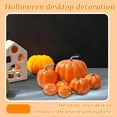 thumbnail image 4 of 7 Pcs Assorted Sizes Artificial Pumpkins – Harvest Orange Foam Pumpkins for Fall, Halloween & Thanksgiving Decorations, Tabletop Display, Home, Porch, Seasonal Centerpiece, Autumn Decor, 4 of 6