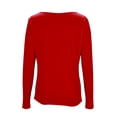 thumbnail image 4 of Womens Blouses Women Long Sleeve Pleated V Neck Rib Knit Slim Fit Shirts Basic Tops 2025 Casual T Shirt Going Out Workout Outfits Womens Fashion Top Shirts, 4 of 6